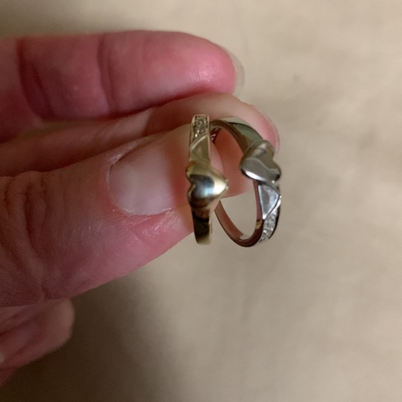 10K yellow and white with diamonds rings - Picture 3 of 6